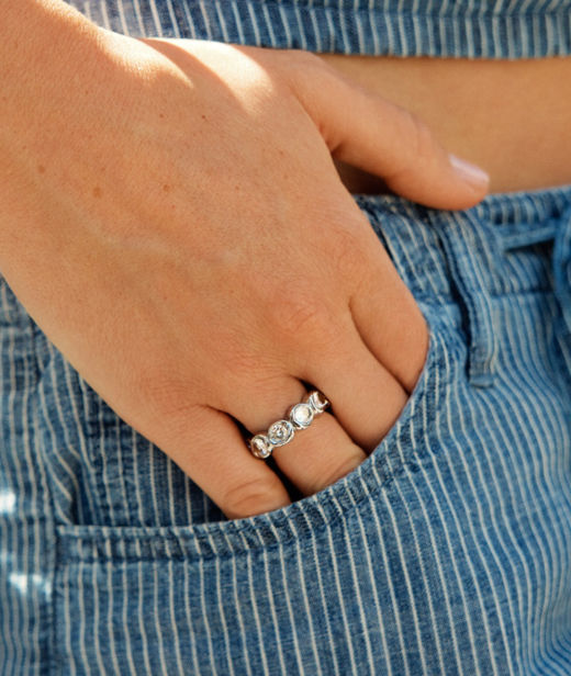 Stålring Ocean Gem Ring Steel SP26