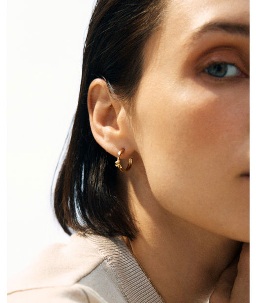 Stålörhängen Swivel Hoops Gold SP26