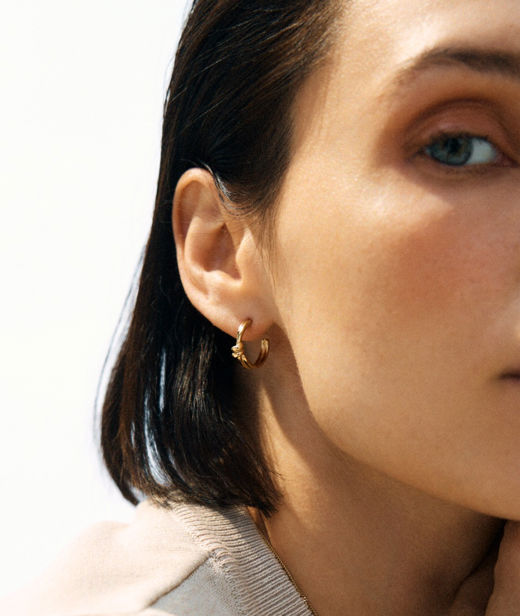 Stålörhängen Swivel Hoops Gold SP26