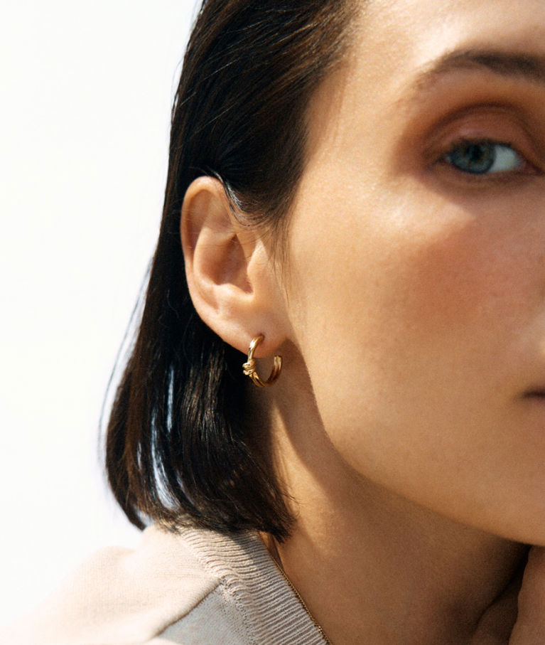 Stålörhängen Swivel Hoops Gold SP26
