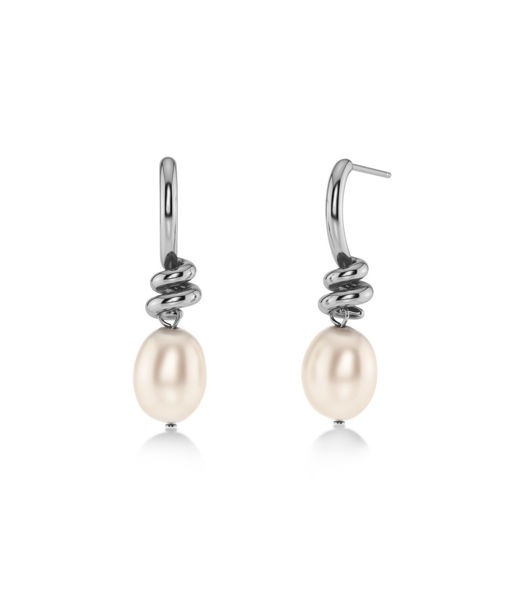 Stålörhängen Swivel Earrings Pearl S Steel SP26