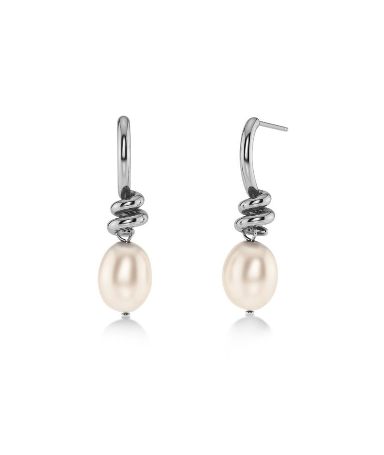 Stålörhängen Swivel Earrings Pearl S Steel SP26