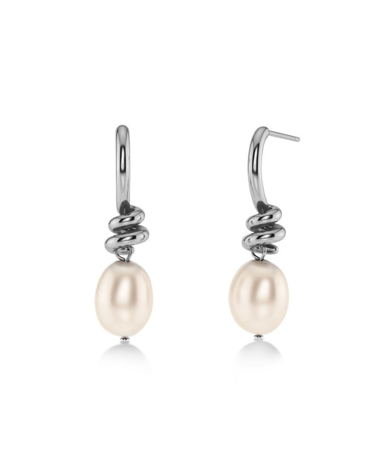 Stålörhängen Swivel Earrings Pearl S Steel SP26