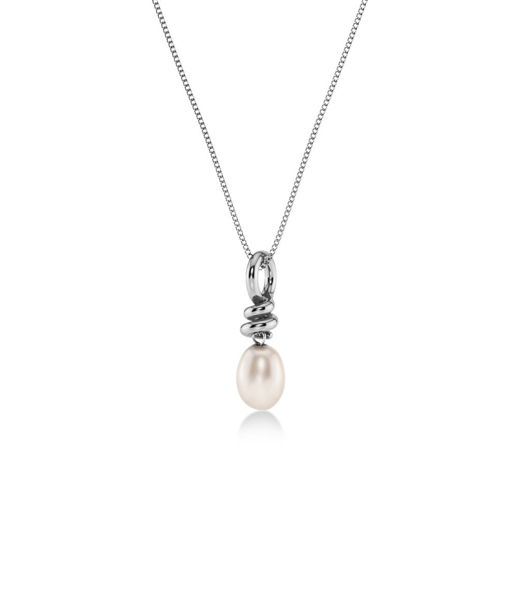 Stålhalsband Swivel Necklace Pearl S Steel SP26