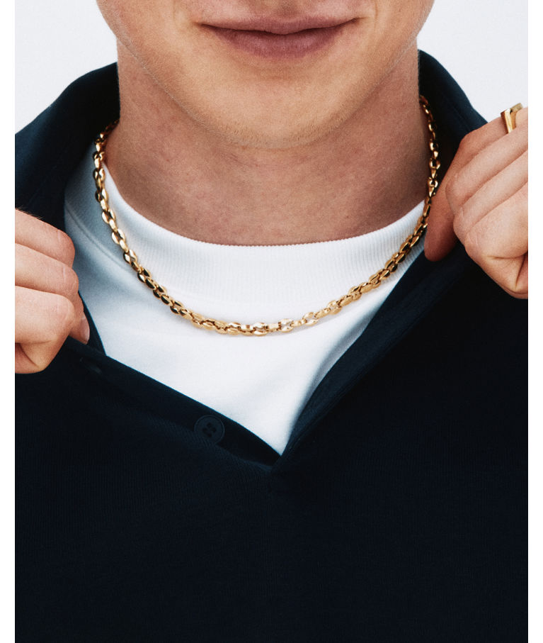 Stålhalsband Nico Necklace Gold SP26