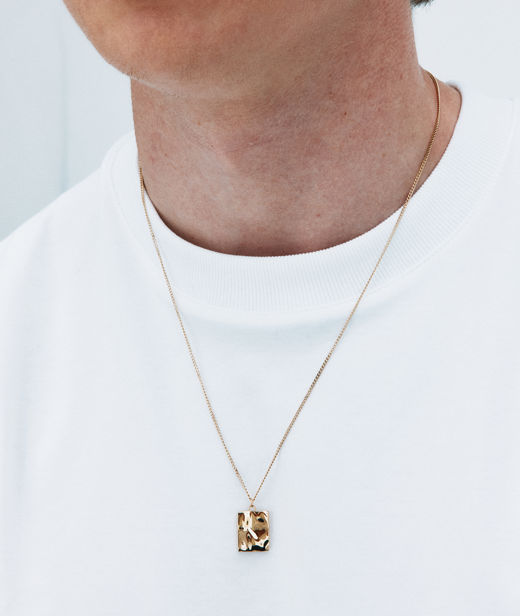 Stålhalsband River Necklace Gold SP26