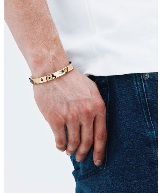 Stålarmband River Bangle Gold SP26