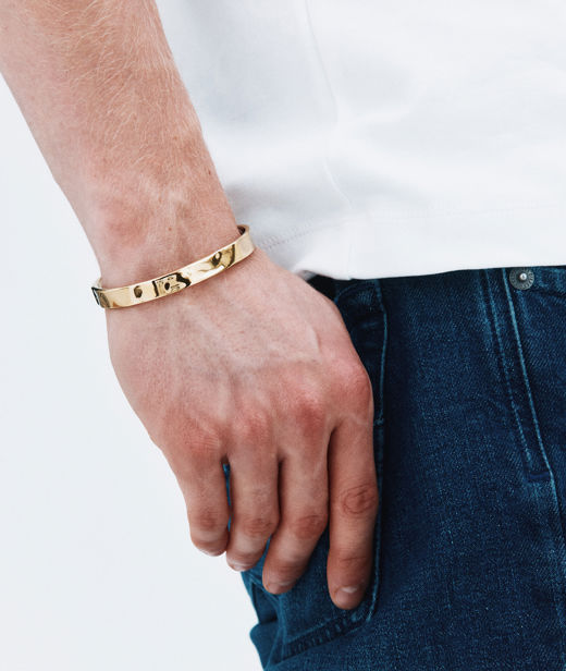 Stålarmband River Bangle Gold SP26