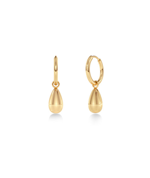 Stålörhänge Drop Mini Hoops Gold