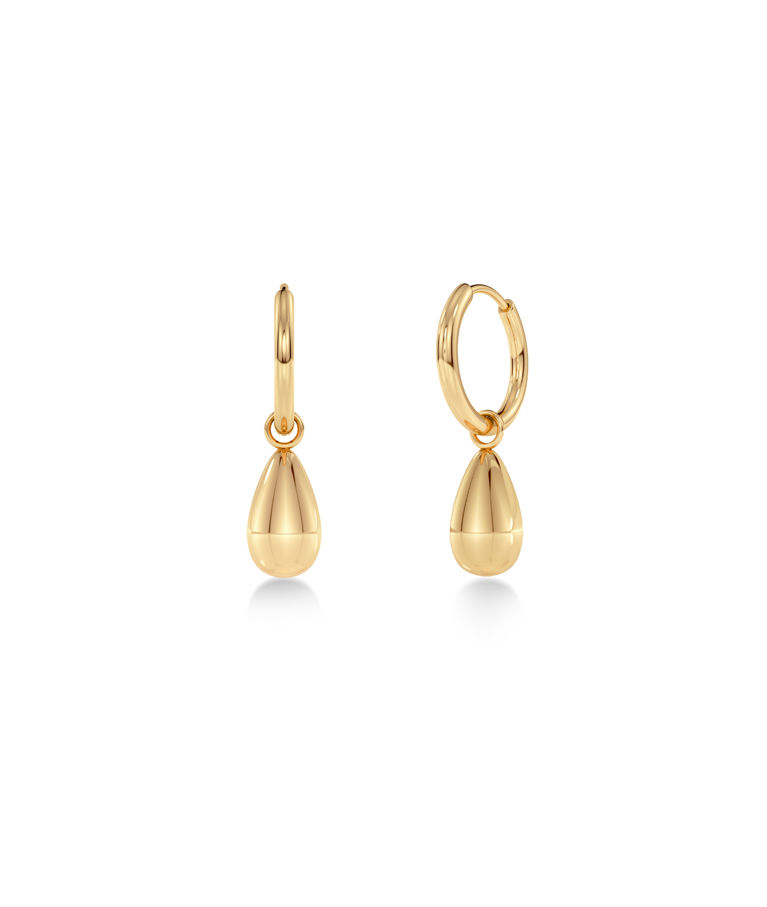 Stålörhänge Drop Mini Hoops Gold