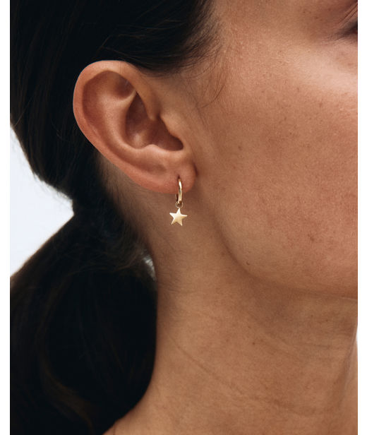 Stålörhänge Sirius Hoops Gold