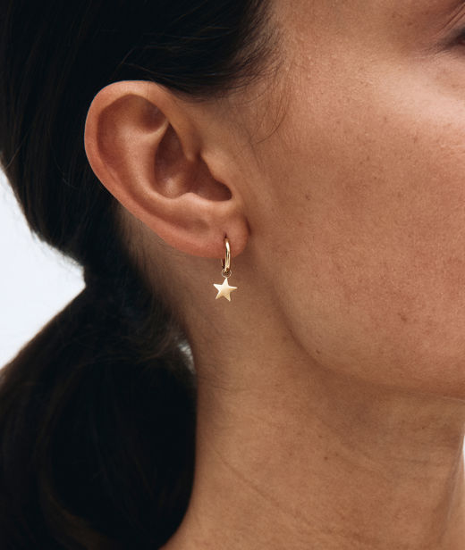 Stålörhänge Sirius Hoops Gold