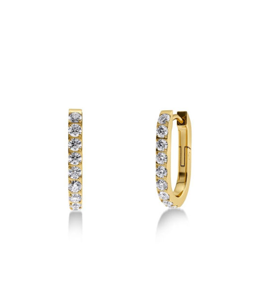 Stålörhänge Inez Hoops Gold S