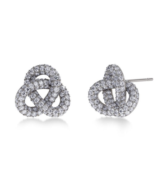 Stålörhänge Infinity Knot Sparkle Stud L
