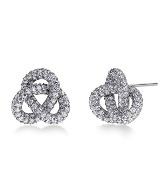 Stålörhänge Infinity Knot Sparkle Stud L
