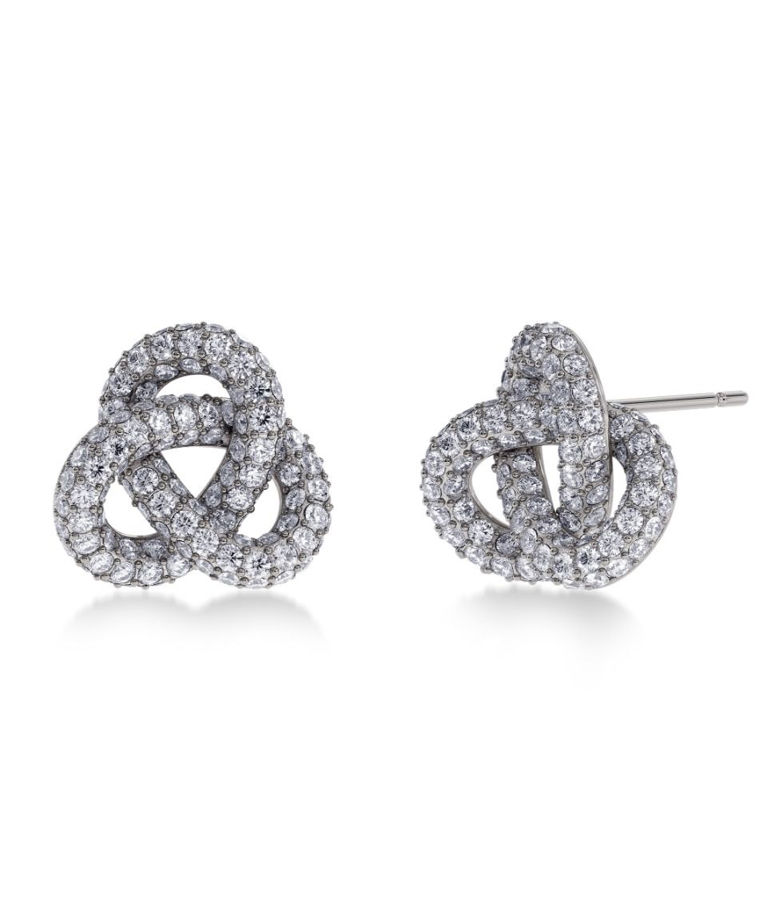 Stålörhänge Infinity Knot Sparkle Stud L