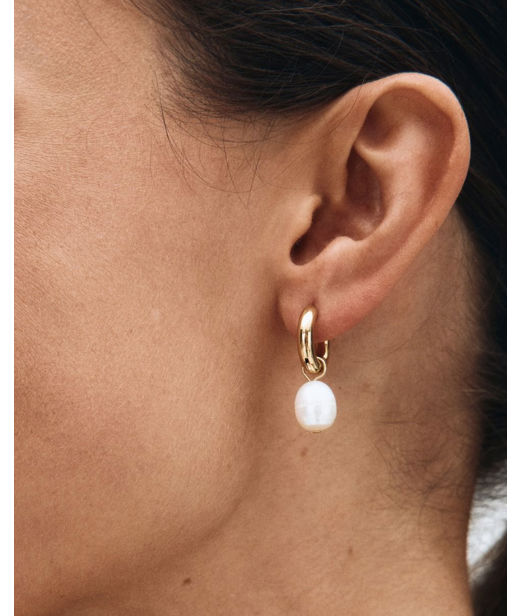 Stålörhänge Perla Hoops Gold L