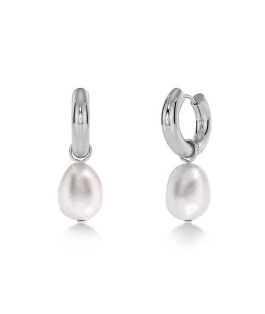 Stålörhänge Perla Hoops L