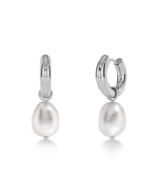 Stålörhänge Perla Hoops L