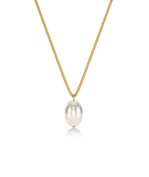 Stålhalsband Perla Gold L