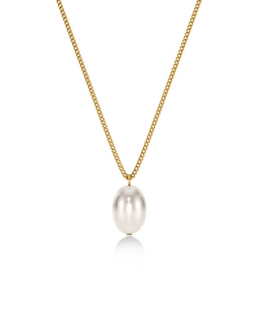 Stålhalsband Perla Gold L