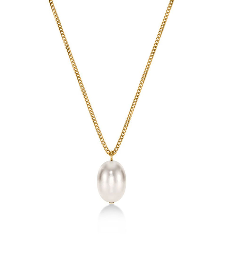 Stålhalsband Perla Gold L
