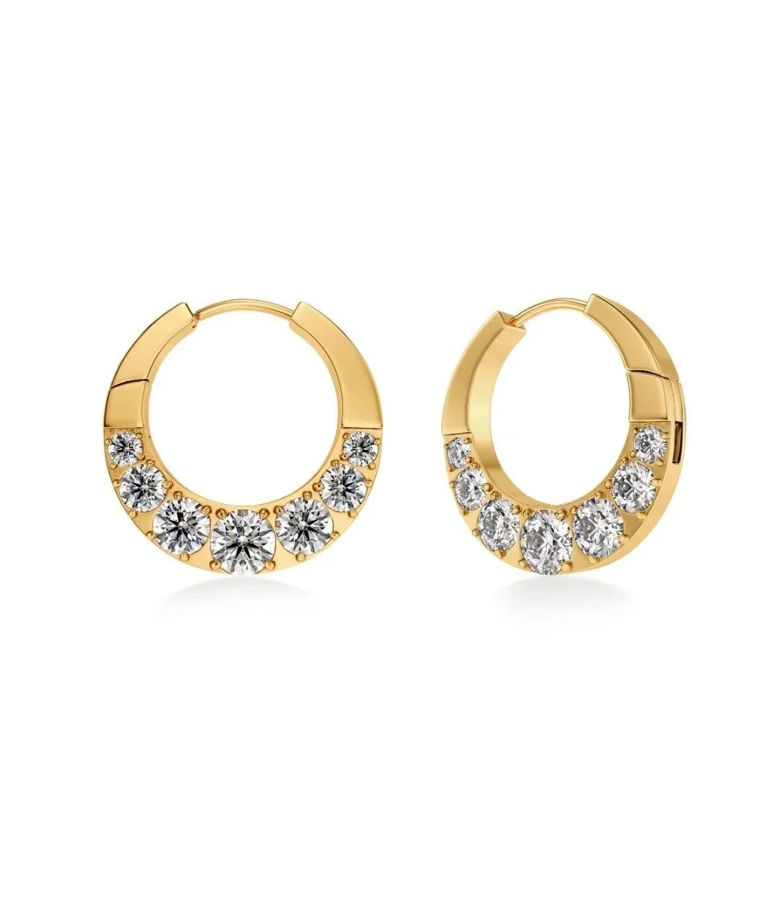 Stålörhängen Monarch Hoops L Gold SP26