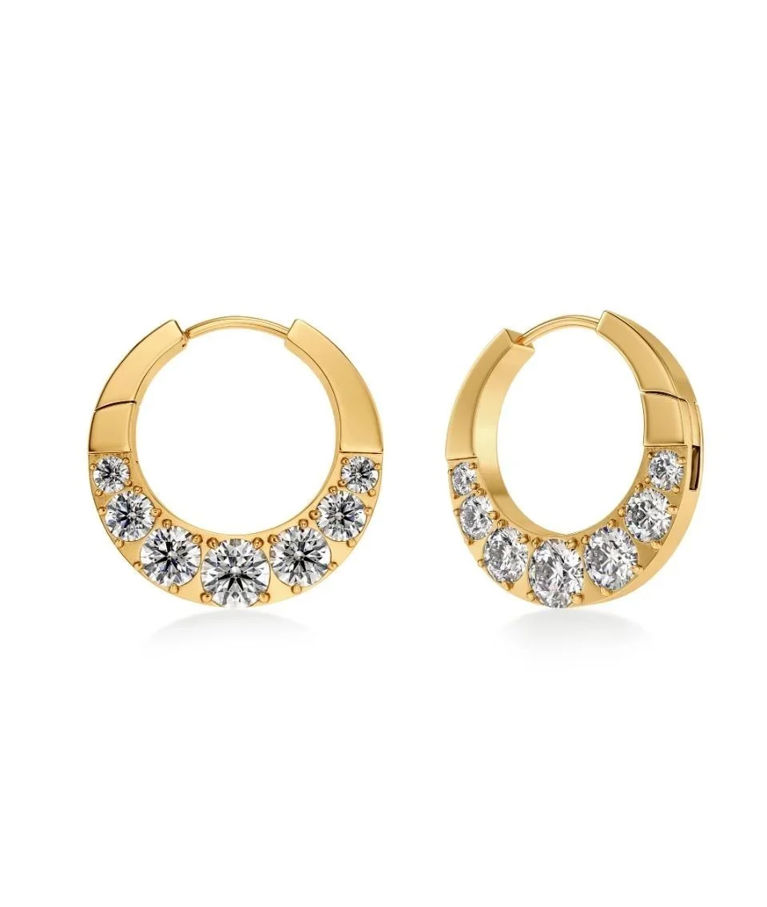 Stålörhängen Monarch Hoops L Gold SP26