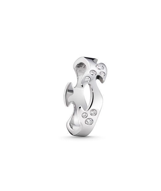 18k vg ring Fusion Center 0,16ct SIZE 56