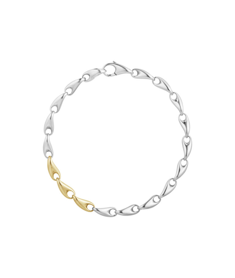 Silverarmband Reflect Slim +18k gg