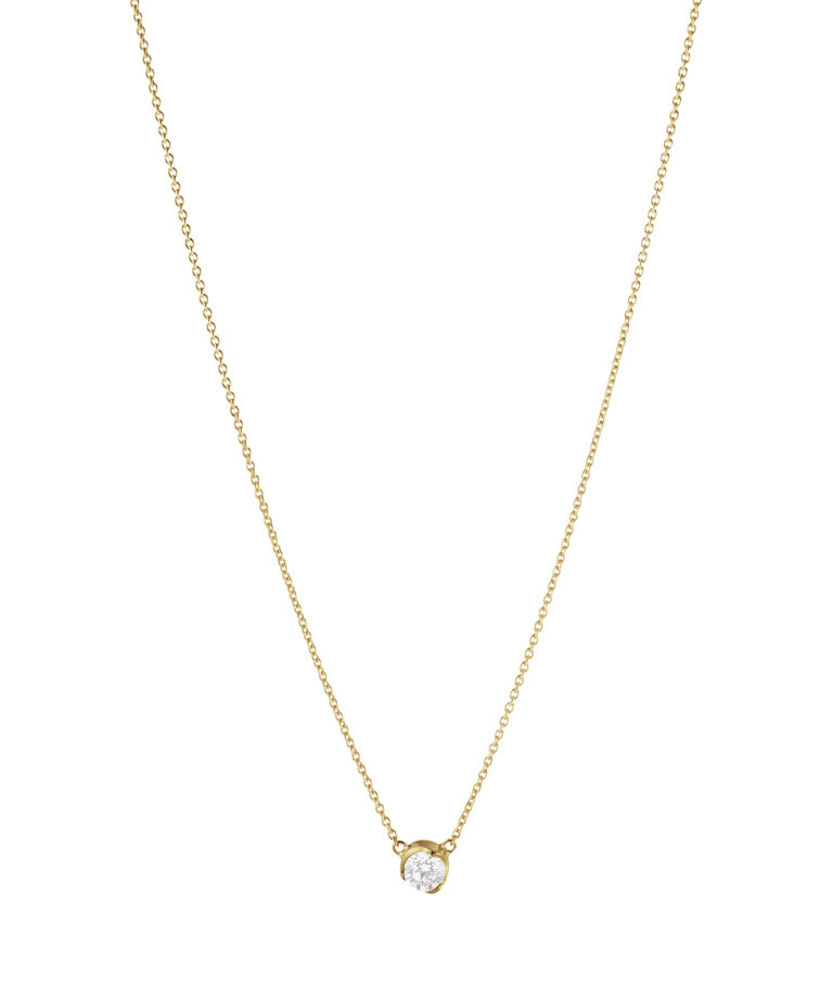18k gg halsband GJ Signature Solitaire 0,20ct