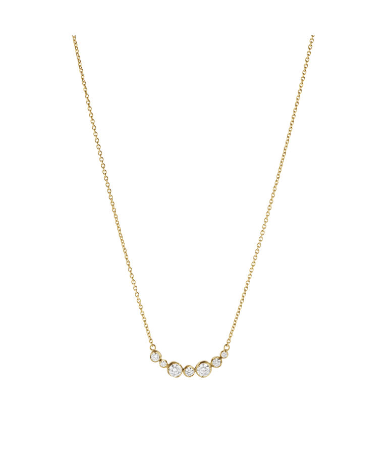 18k gg halsband GJ Signature tot. 0,22ct