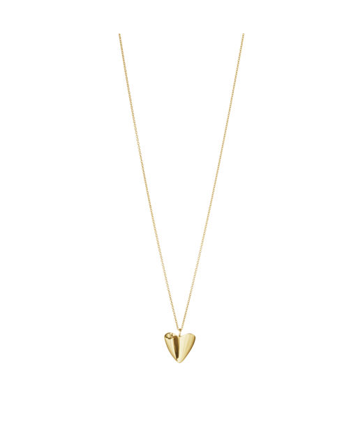 18k gg halsband Folded Heart