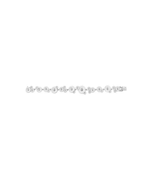 SilverSilverarmband Daisy Layered Row White Enamel ML
