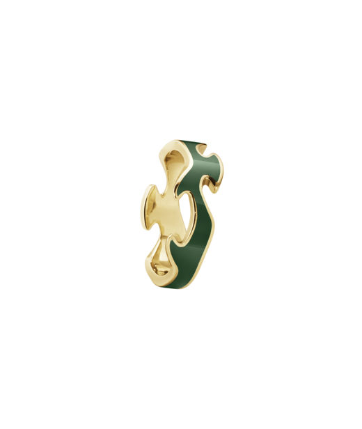 18k rg ring Fusion Center grön ceramic SIZE 56