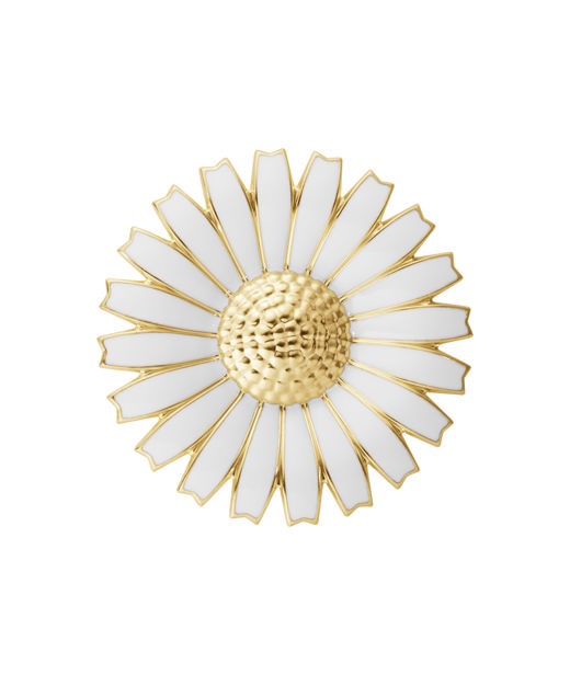 Silverbrosch Daisy Succession Of The Throne White Enamel