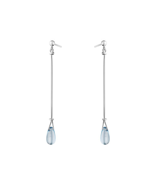 Silverörhängen Vivianna Long Silver Blue