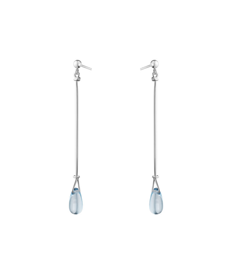 Silverörhängen Vivianna Long Silver Blue