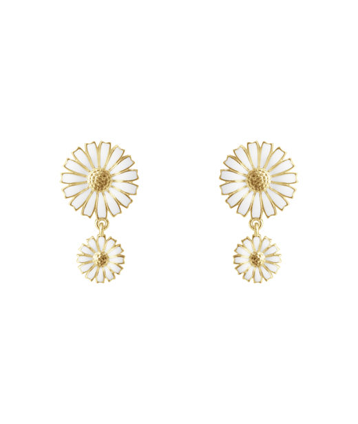 Silverörhänge Daisy Double White fg