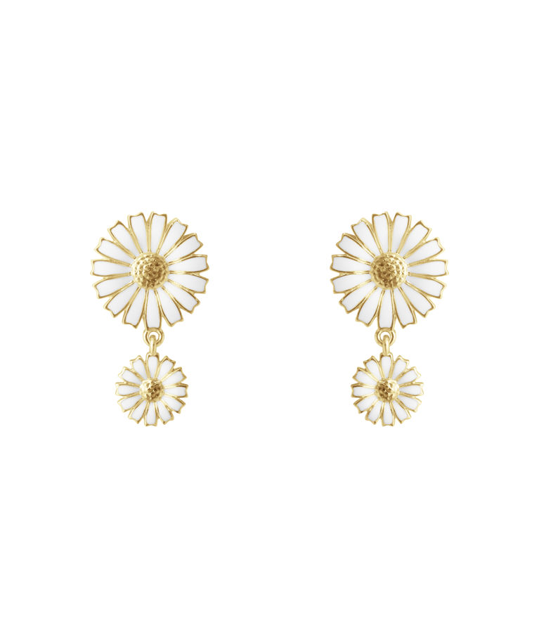 Silverörhänge Daisy Double White fg