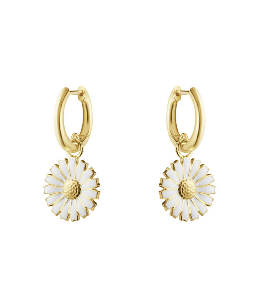 Silverörhänge Daisy White hoops fg