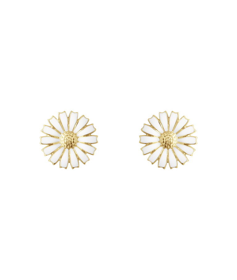 Silverörhängen Daisy White 11mm fg