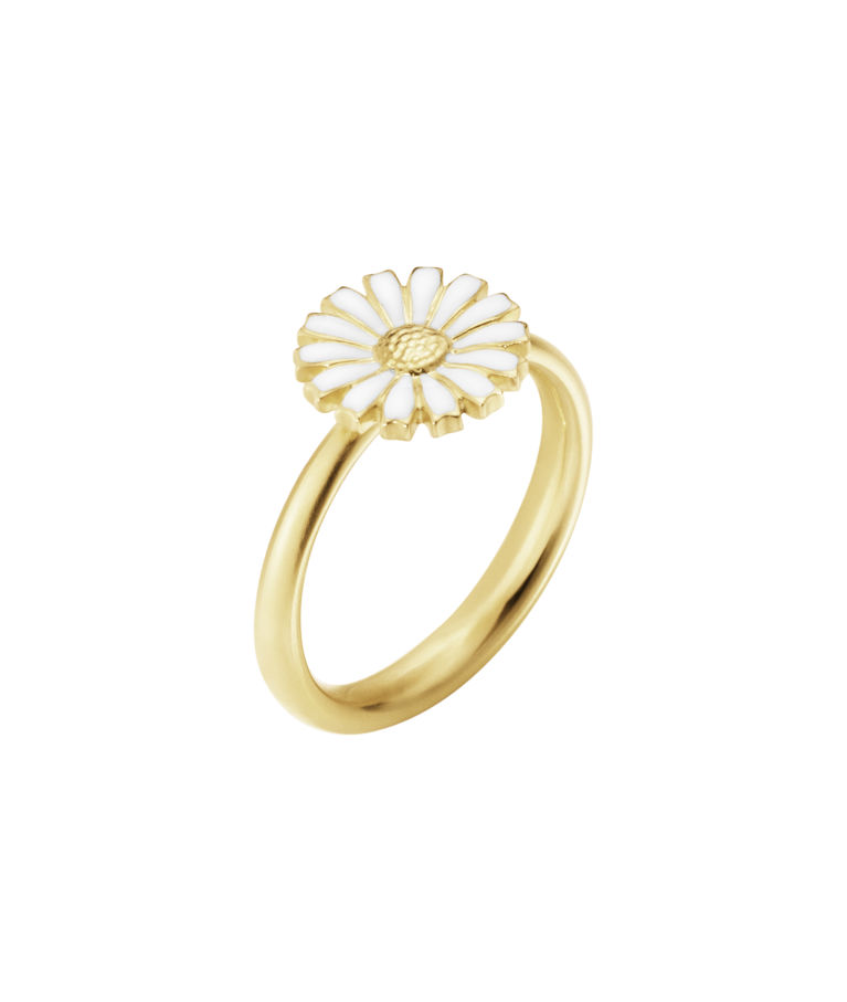 Silverring Daisy White 11mm fg SIZE 55