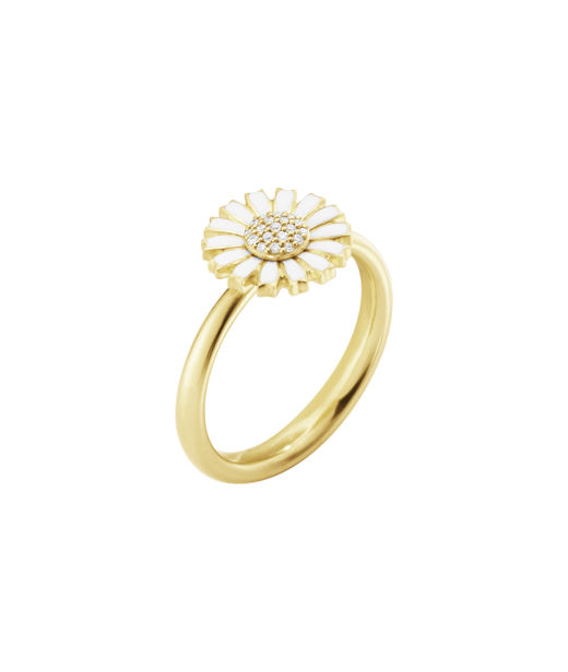 Silverring Daisy White 11mm 0,05ct fg SIZE 55