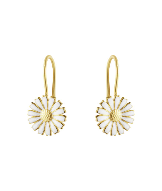 Silverörhängen Daisy White 11mm fg