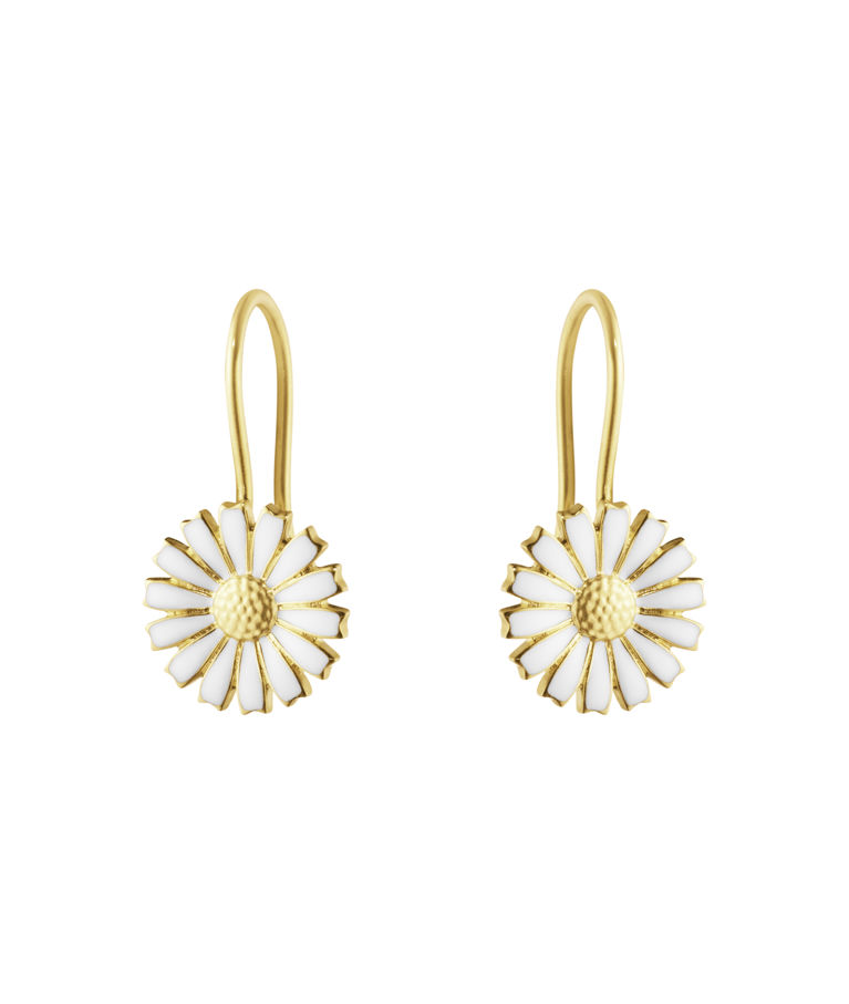 Silverörhängen Daisy White 11mm fg