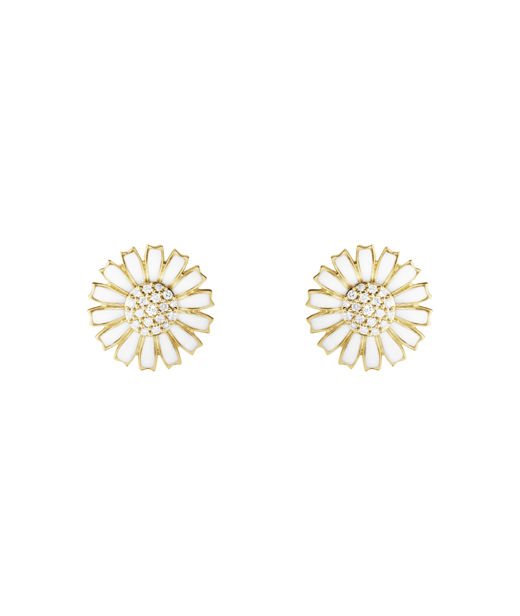 Silverörhängen Daisy White 11mm 0,10ct fg