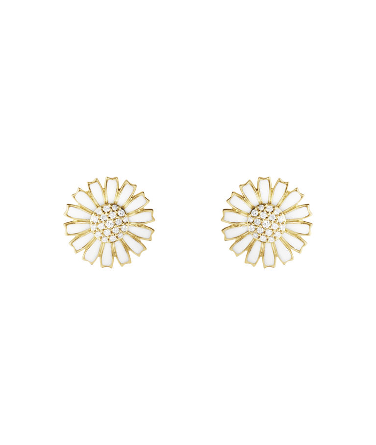 Silverörhängen Daisy White 11mm 0,10ct fg