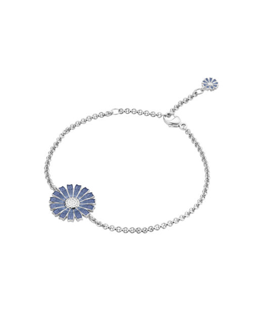 Silverarmband Daisy Blue 15mm 18,5cm rh
