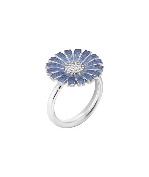 Silverring Diasy Blue 18mm rh SIZE 55